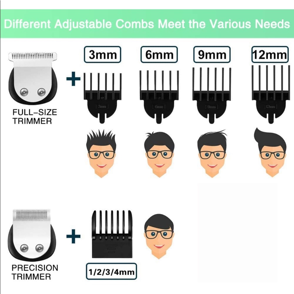 Men’s Cordless Hair Clippers Beard Trimmer.Electric Shaver All in 1 Groo… - Picture 3 of 8